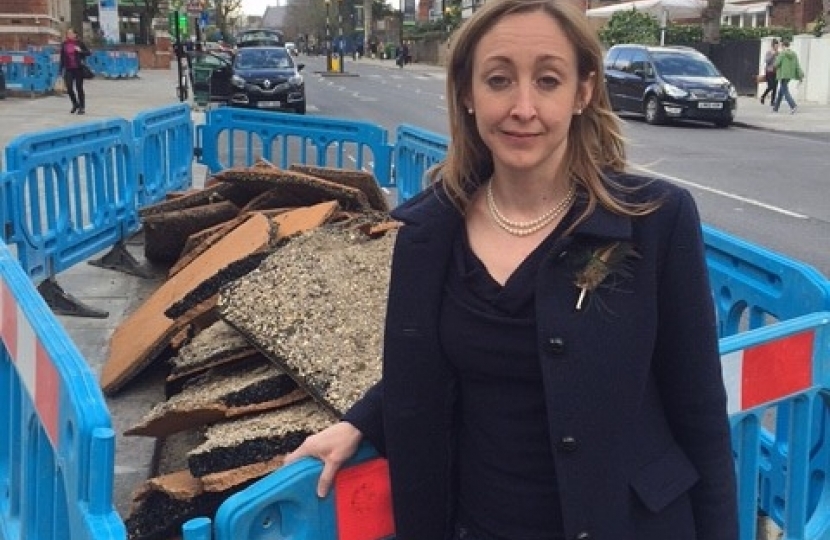 Claire-Louise Inspecting restoration works.