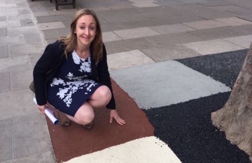 Claire-Louise Inspecting restoration works.