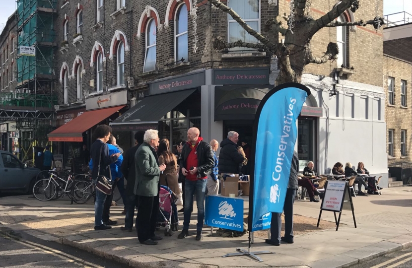 Engaging with voters in Primrose Hill about Camden 