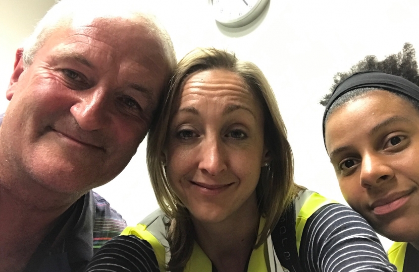 Belsize Councillors Jonny Bucknell, Claire-Louise Leyland and Leila Roy hotelsWorking through the night on Friday at the Chalcots evacuation