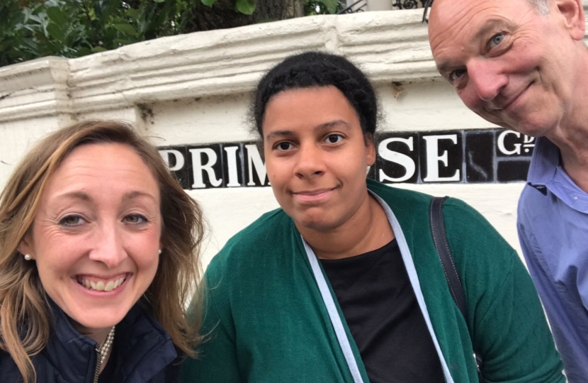 Cllr Claire-Louise Leyland, Steve Adams and Cllr Leila Roy  reporting back from Primrose Gardens