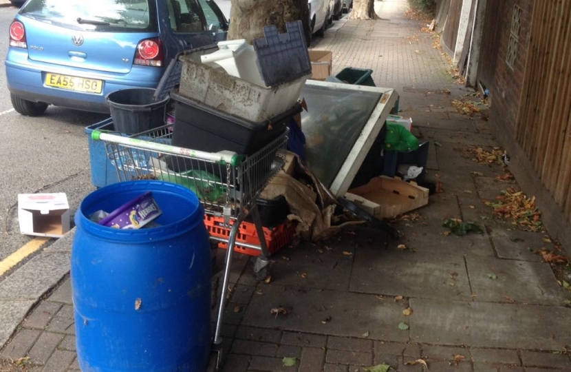 Fly-tipping in Staverton Rd, Bronsdebury Park