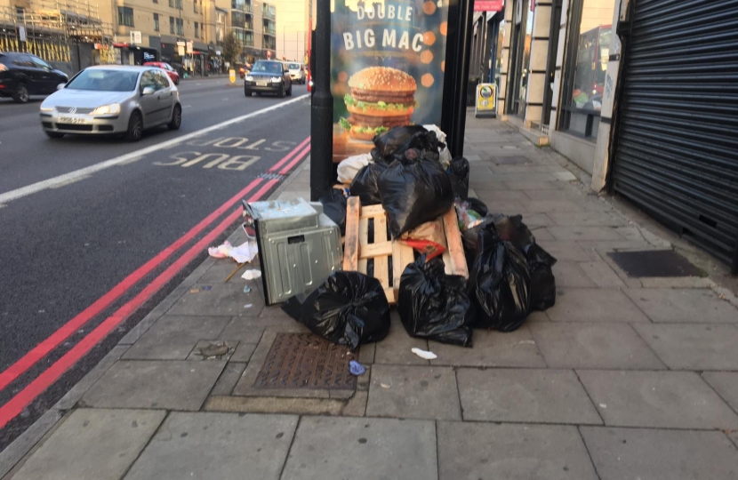 Refuse on the Finchley Rd, NW3