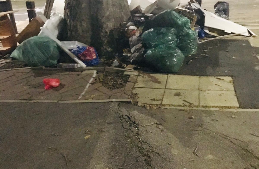 Just another day of rubbish piling up on Brent's streets.