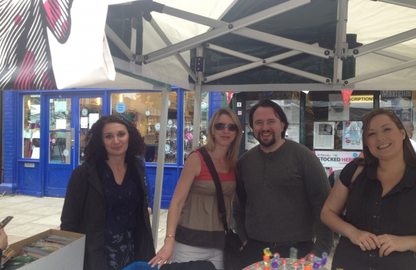 Cllrs Kirsty Roberts and Gio Spinella with 2 local activists