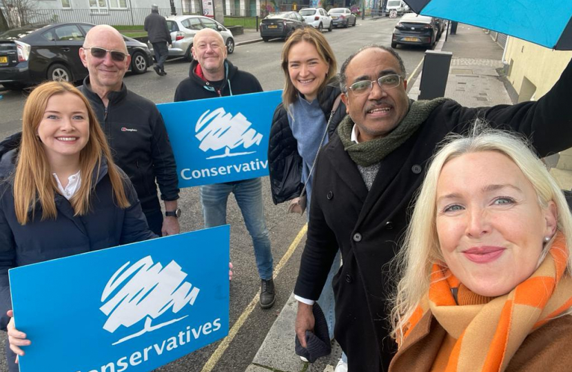 Julie Redmond and Don Williams & team talking with residents in Gospel Oak