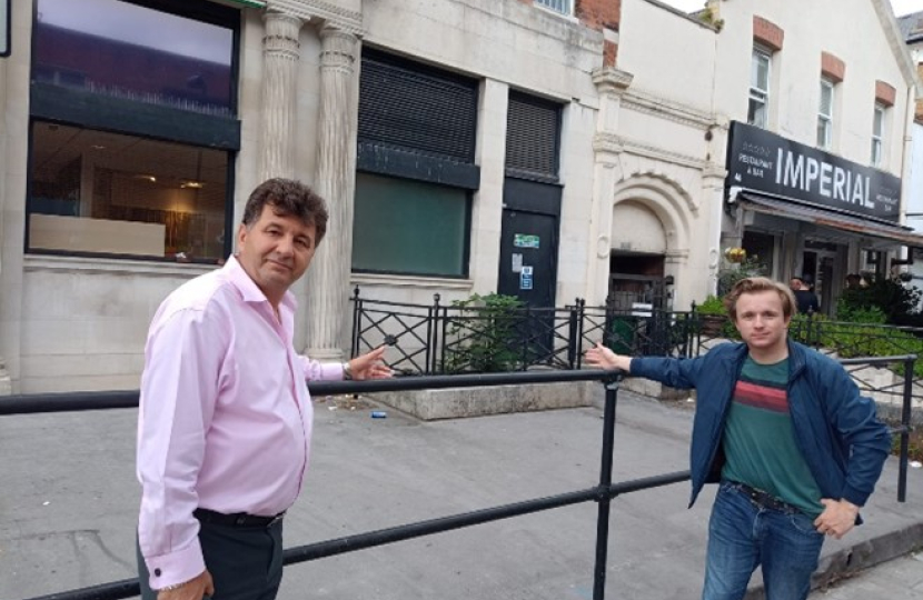 Peter Hornsby gets a clean up outside Lloyds on our Kilburn High Road