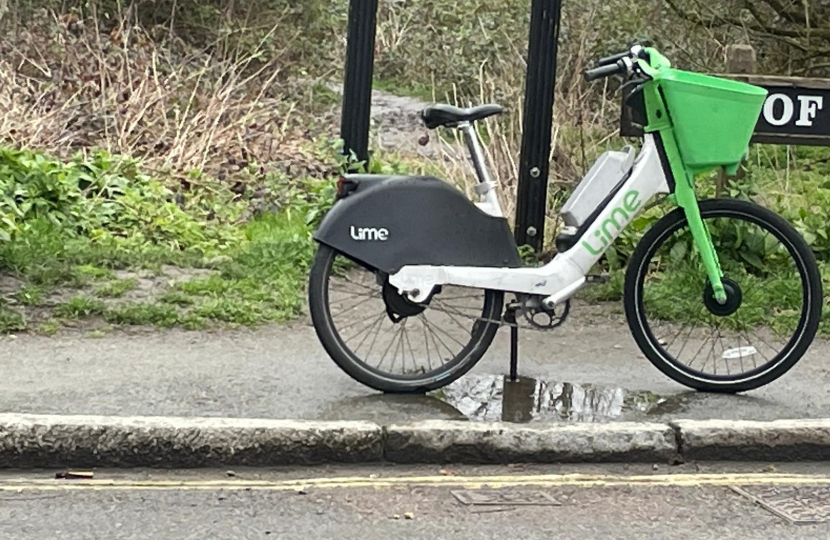 Get a grip on the menace of abandoned hire bikes - Cllr Stephen Stark