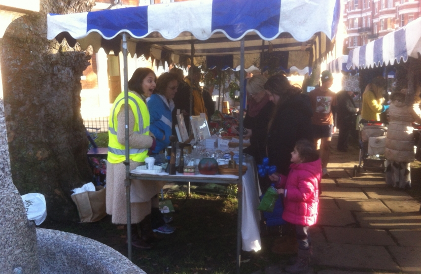 Sangita Singh stewarding on a stall