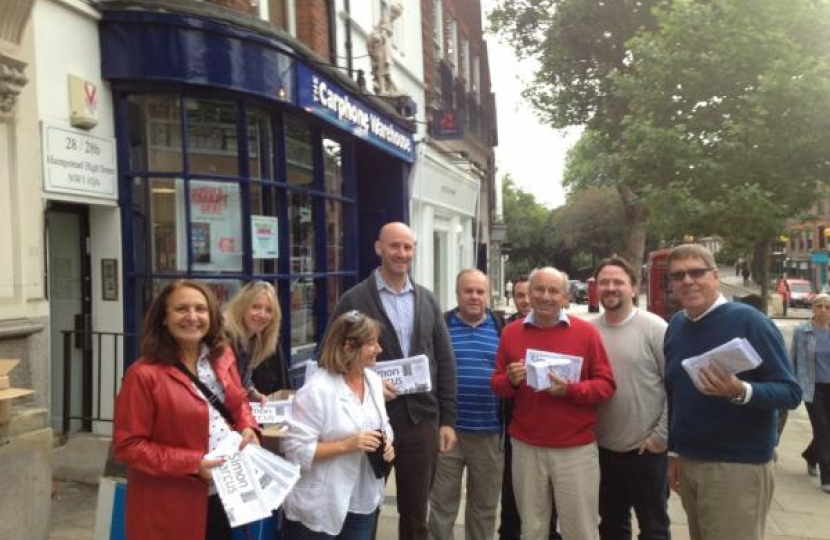 A few of the team before delivering the message to Hampstead