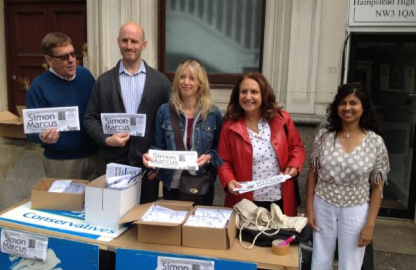 Simon with Cllr Chris Knight, Kirsty Roberts and Marina 