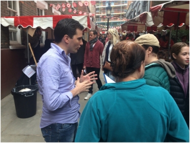 Cllr Oliver Cooper at Oriel Place