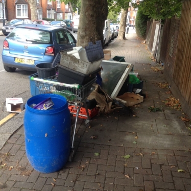 Fly-tipping in Staverton Rd, Bronsdebury Park