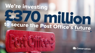 We're investing £370 million to secure the Post Office's future