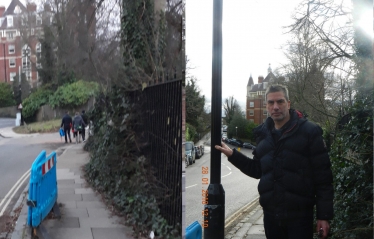 Cllr Stephen Stark & The Case of the Missing Lamp Post - Before and After