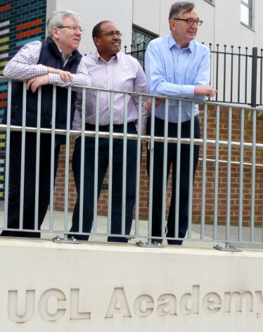 Andrew, Don and Roger - watching out for Swiss Cottage